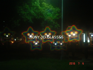 Gläser PVC-Unterhaltung 3d für Feuerwerke, Stern-und Lächeln-Beugungs-Effekt