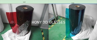 Hohe Leistungsfähigkeits-machen polarisierte Film-Blatt-rote cyan-blaue Linse 3D rote blaue Gläser