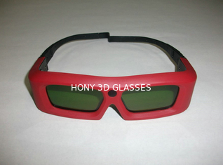 Hohe Beförderungs-aktive Gläser 3D batteriebetriebene LCD-Linsen mit rotem Rahmen